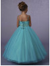 Beaded Sweetheart Neck Glittering Tulle Flower Girl Dress With Cape